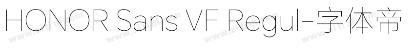 HONOR Sans VF Regul字体转换